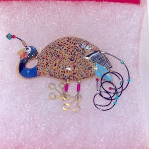 NIB Gorgeous and Unique Cynthia Chuang Peacock Pin